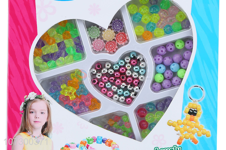 High Sales Colorful Plastic Diy Beaded Jewelry Fashion Girls Beauty Play Set Toys