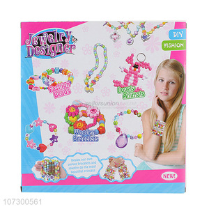 Lowest Price Plastic Diy Girl Bead Toy Set Girls Fashion Jewelry Toy