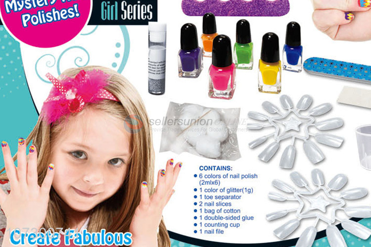 Premium Quality Children Colorful Make Up Toy Kids Diy Nail Polish Toy Set