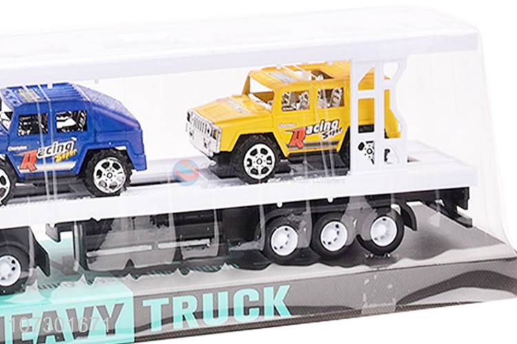 Super Quality Plastic Inertia Heavy Trailer Truck Toys Set For Kids