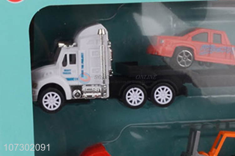 Promotional Car Model Toys Inertial Heavy Trailer Truck Toys Set For Boys