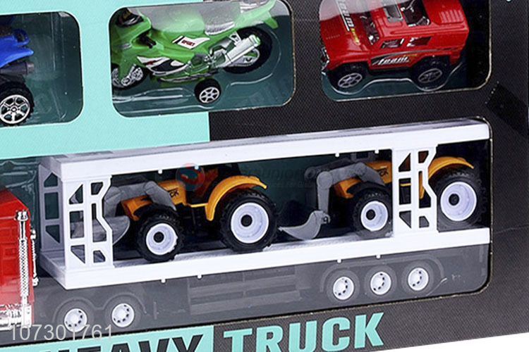 Competitive Price Inertia Heavy Trailer Truck Toy Set For Kids