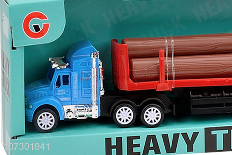 Good Selling Boys Funny Toys Inertial Heavy Trailer Friction Truck Toy