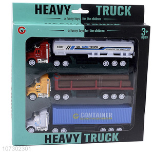 Customized Inertia Oil Tank Truck Container Heavy Trailer Truck Set Toys For Kids