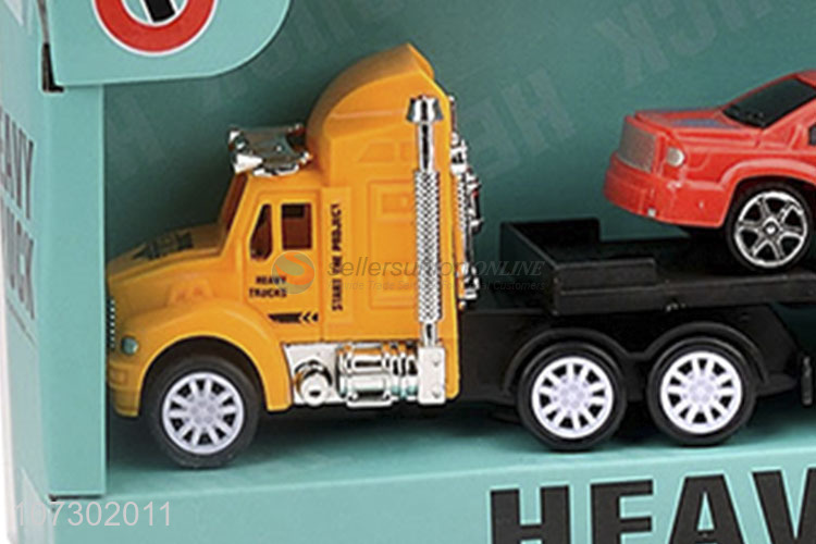 Latest Design Car Model Plastic Toy Kids Inertia Heavy Trailer Truck Set Toys