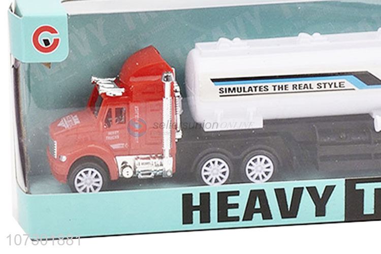 Best Price Inertial Heavy Trailer Truck Toy Carrying Two Excavator For Kids