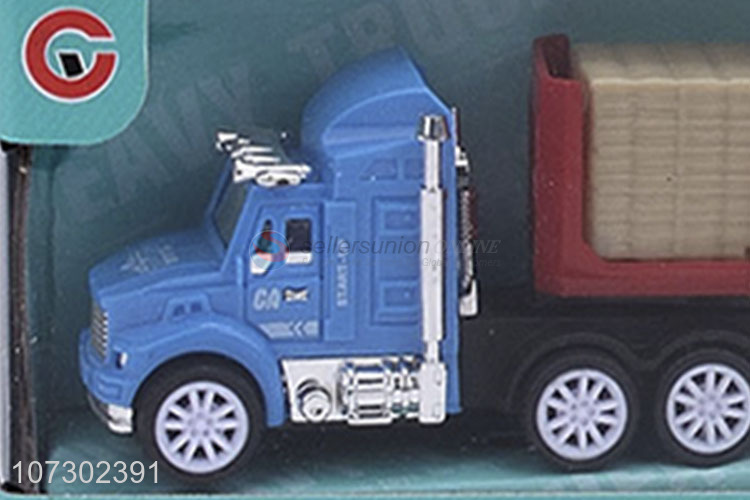 Wholesale Promotional Inertial Heavy Trailer Truck Toys Set For Boys