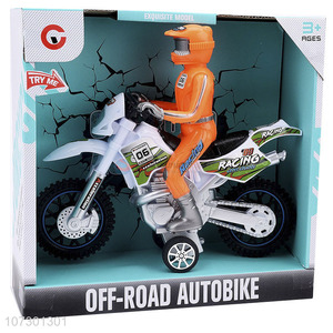 Best Price Kids Inertial Off-Road Autobike Plastic Toy With Light And Music