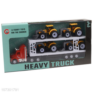 Wholesale Promotional Inertial Heavy Trailer Truck Toys Set For Boys