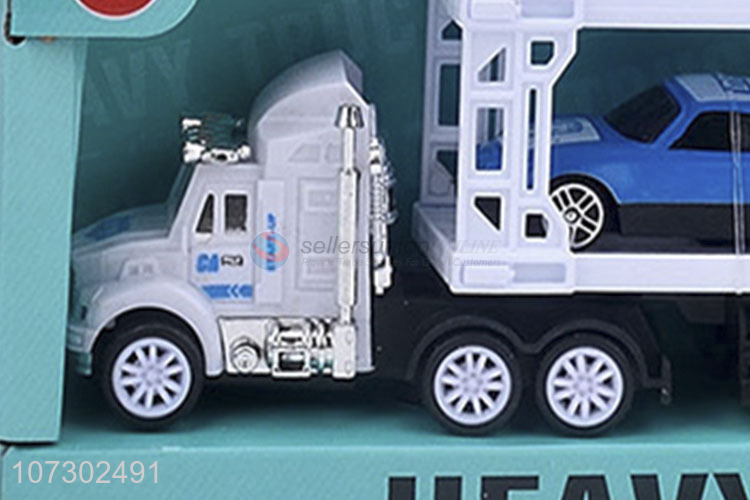 Best Sale Plastic Inertial Trailer Friction Heavy Truck Toy Set For Childrens