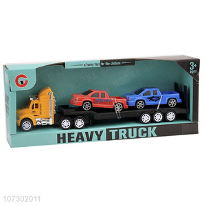 Latest Design Car Model Plastic Toy Kids Inertia Heavy Trailer Truck Set Toys