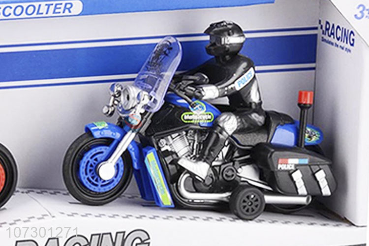 High Sales Childrens Plastic Pull Back Police Motorcycle Toys Set