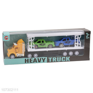 Lowest Price Plastic Inertial Heavy Trailer Truck Friction Truck Toys Set