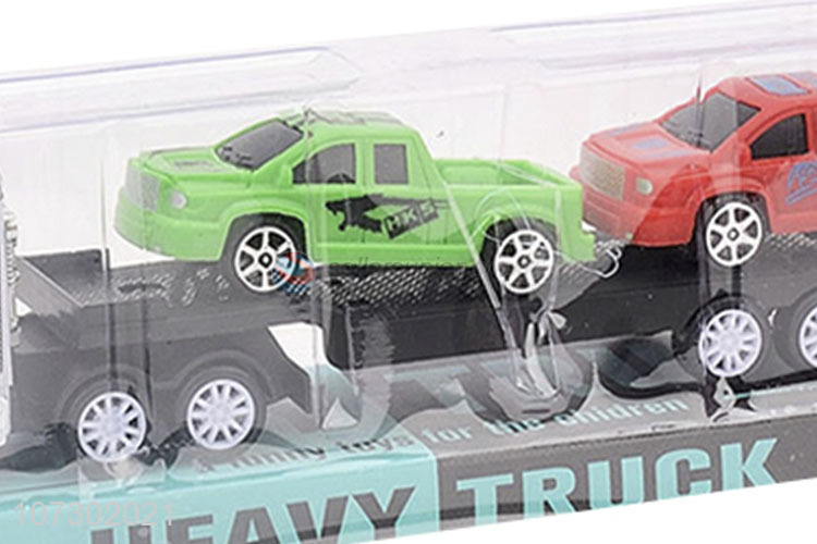 New Products Kids Car Model Plastic Toy Inertia Heavy Trailer Truck Toys Set