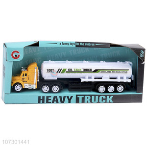 Newest Friction Oil Tank Truck Toy Promotional Toy Truck For Kids