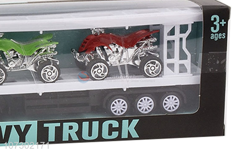 Best Price Inertial Heavy Trailer Truck Carrying Two Motorcycles For Kids