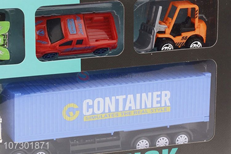 Direct Price Inertial Container Toys Set With 3Pcs Cars For Kids