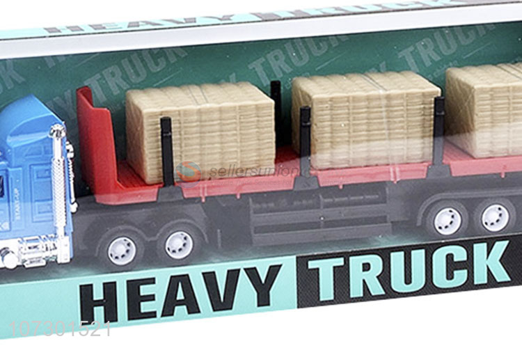 China Supplies Wholesale Inertial Heavy Trailer Truck Kid Car Toys Set