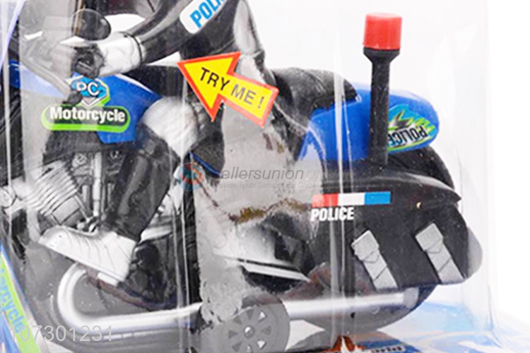 Lowest Price Pull Back Plastic Police Motorcycle Toys With Music And Light