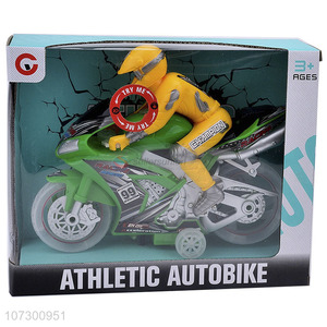 Professional Design Plastic Inertial Athletic Autobike With Light And Music For Kids