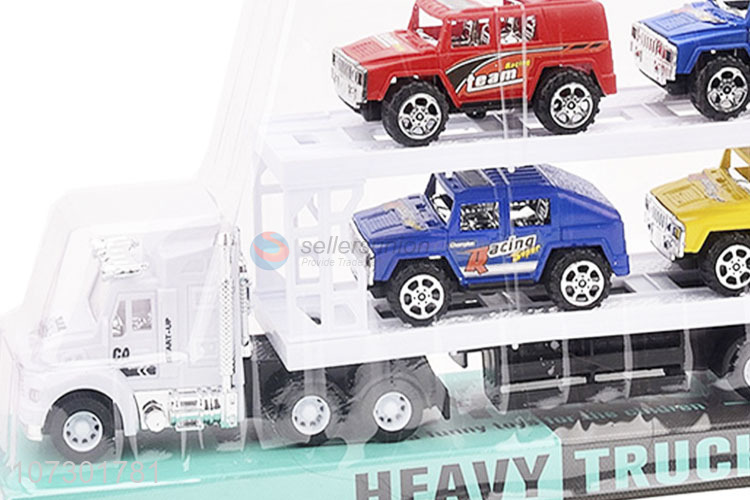 Best Quality Inertia Heavy Trailer Truck Toy Kids Friction Toy Truck Set