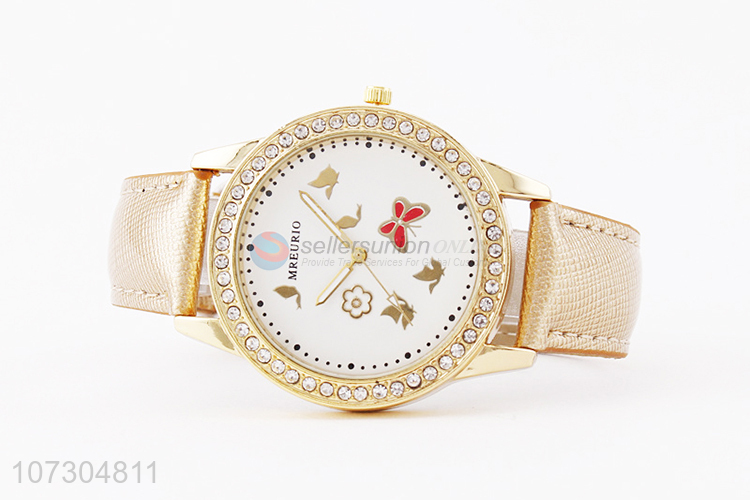 Good Sale PU Watchband Watches Fashion Ladies Wrist Watch