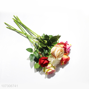 Custom Artificial Rose Colorful Simulation Flower