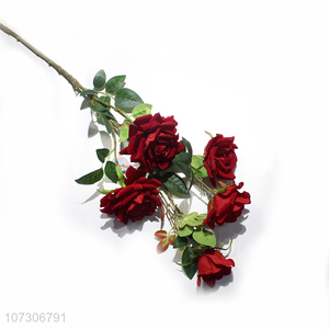 Fashion 5 Heads Simulation Rose Decorative Artificial Flower