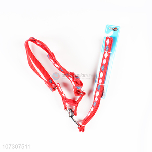 China supplier pet accessories checks printed <em>dog</em> <em>harness</em> collar