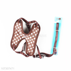 Best sale pet accessories comfortable polka dot <em>dog</em> <em>harness</em>