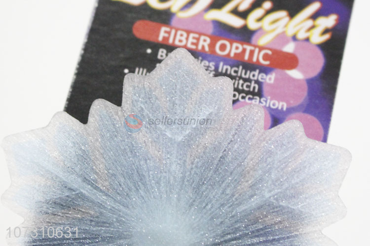 New Product Christmas Snowflake Shape Fiber Optic Glowing Led Light