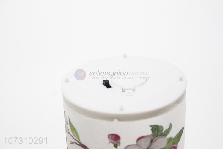 Cheap Price Cylinder Flowers Bird Pattern Design Led Decoration Light