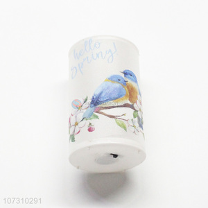 Cheap Price Cylinder Flowers Bird Pattern Design Led Decoration Light