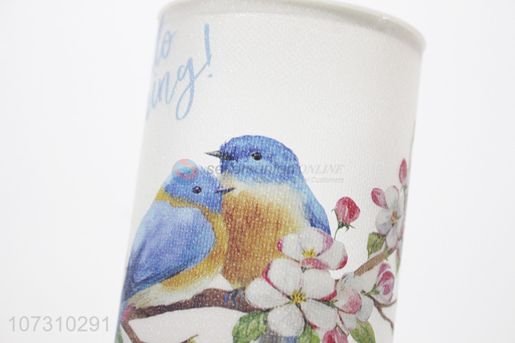 Cheap Price Cylinder Flowers Bird Pattern Design Led Decoration Light