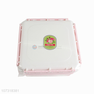 Good market 5pcs square rose printed preservation box crisper for microwave oven