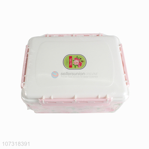 Suitable price 5pcs rectangular rose printed preservation box microwavable crisper