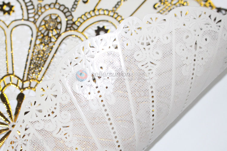 Premium Quality Home Use Fashion Bronzing Placemat Luxury Oval Pvc Table Mat