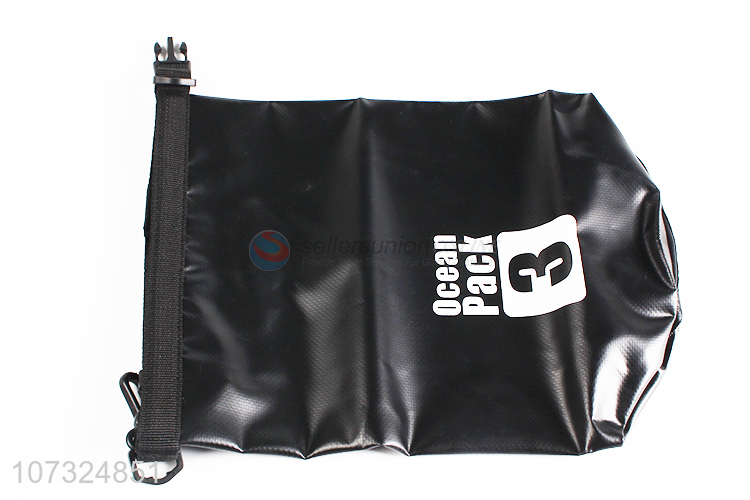 Portable Foldable 3L Outdoor Waterproof Bag Black Ocean Pack