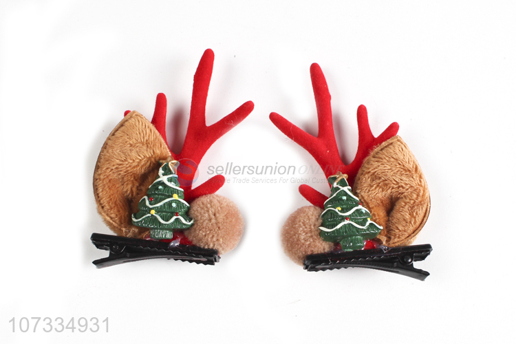 Premium Quality Girls Christmas Tree Hair Clip Fashion Deer Horn Hairpin