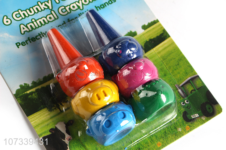 Best Selling 6 Colors Cute Animal Shape Crayons Set