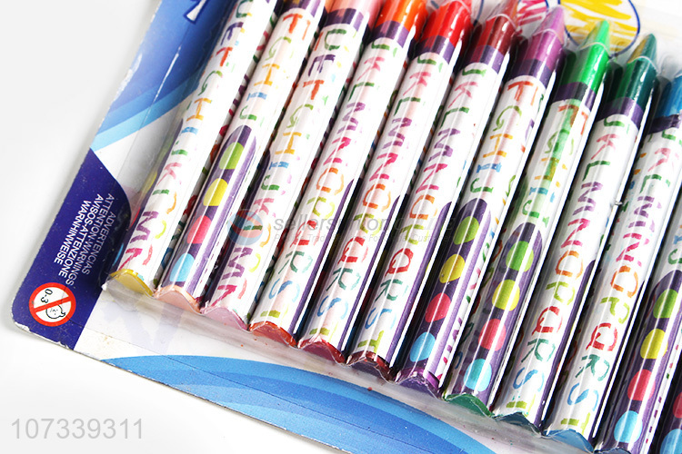 Delicate Design Coloured Crayon Kids Drawing Pen