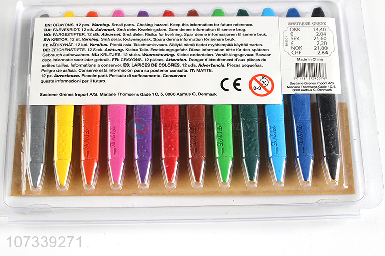 Wholesale 12 Colours Crayon Set For Drawing