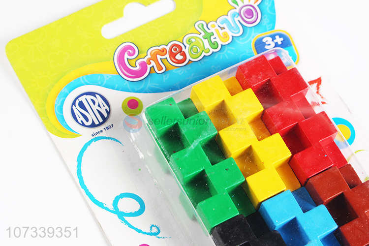 Creative Design Blocks Shape Wax Crayons For Sale