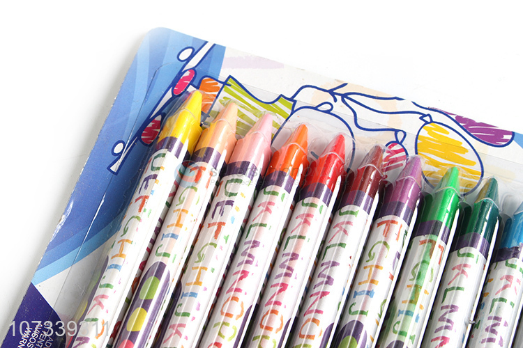 Delicate Design Coloured Crayon Kids Drawing Pen