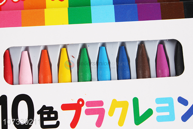 Good Quality 10 Colors Plastic Crayon Set