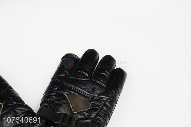 China supplier men outdoor waterproof windproof pu gloves for winter