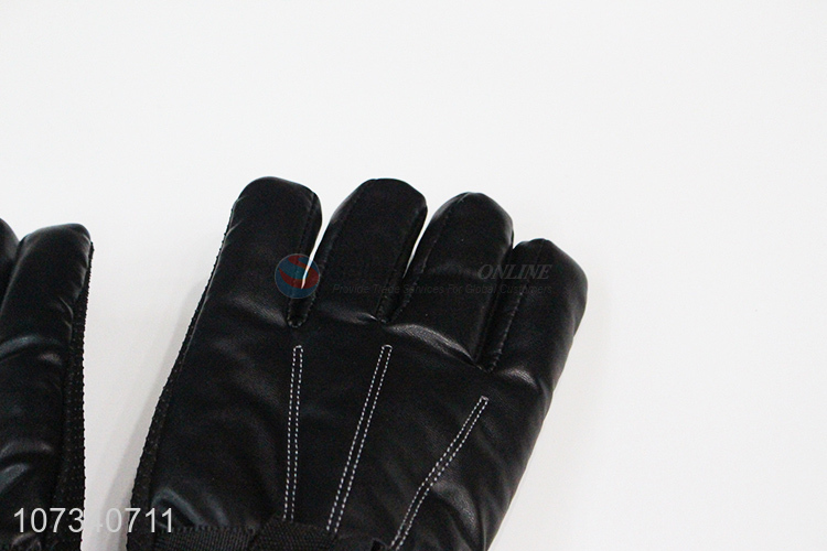 Latest arrival men winter pu leather gloves for climbing & hiking