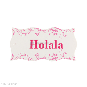 Custom Design Printing Name Logo Paper Garment Hangtag