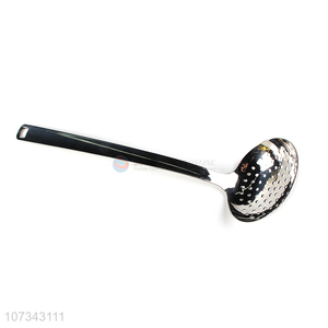 Wholesale Stainless Steel Long Handle Leakage Ladle Kitchen Strainer Spoon