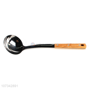 Top Selling Stainless Steel Food Grade Soup Ladle With Wooden Handle